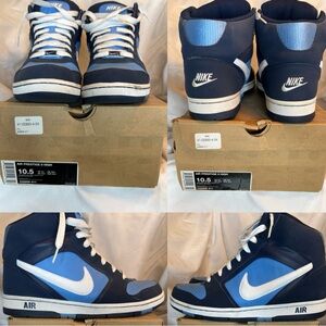 Nike Air Prestige II High Top. University Blue/White/Midnight Navy. Size 10.5